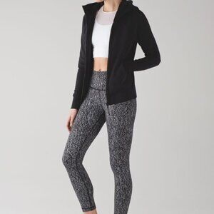 Lululemon High Times Black and White High-Rise Leggings - Size - 2